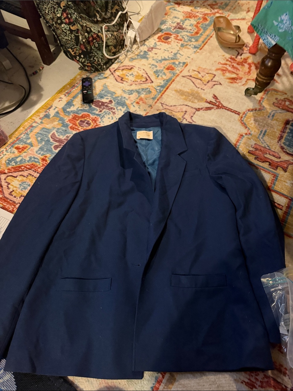 Pendleton Navy Single-Breasted Blazer